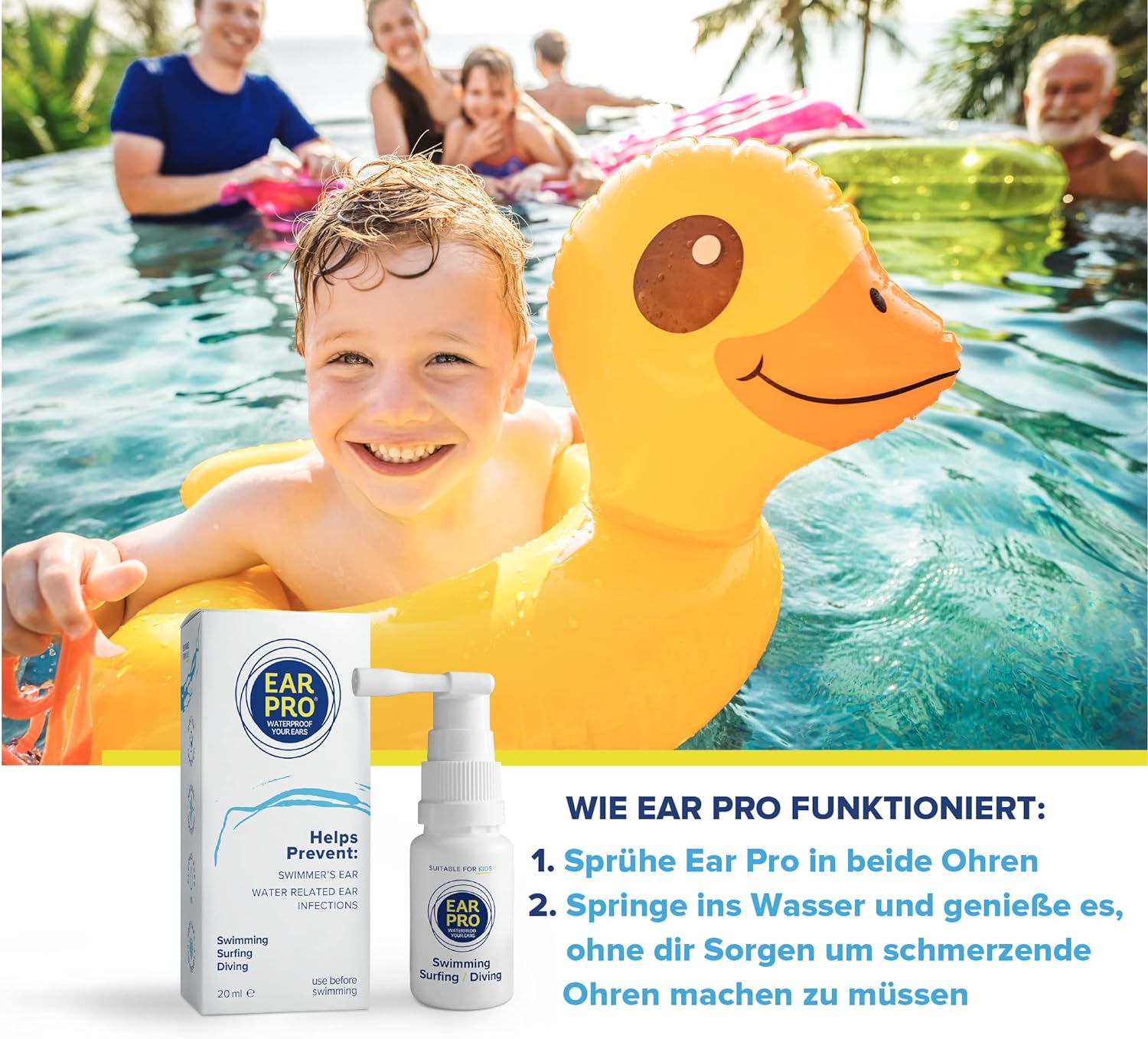 EarPro® Natürliches Ohrenspray für Kinder und Erwachsene